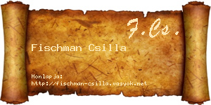 Fischman Csilla névjegykártya